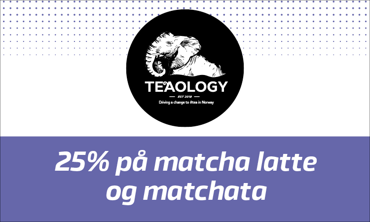 TeaOlogy: 25% på matcha latte og matchata