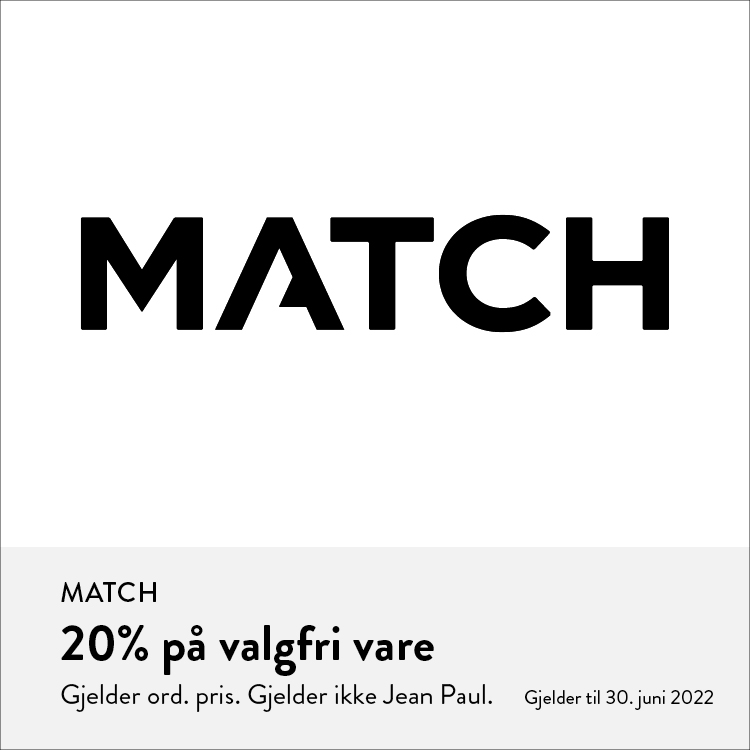 Match: 20% på valgfri vare
