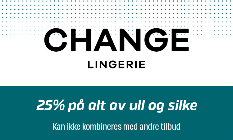 Change: 50% på alt av ull og silke