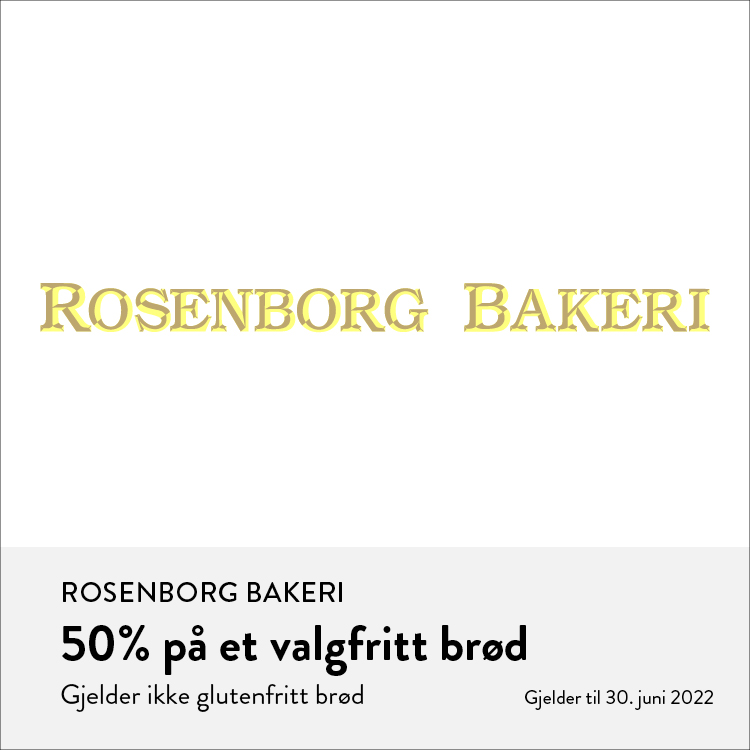 Rosenborg Bakeri: 50% på valgfritt brød